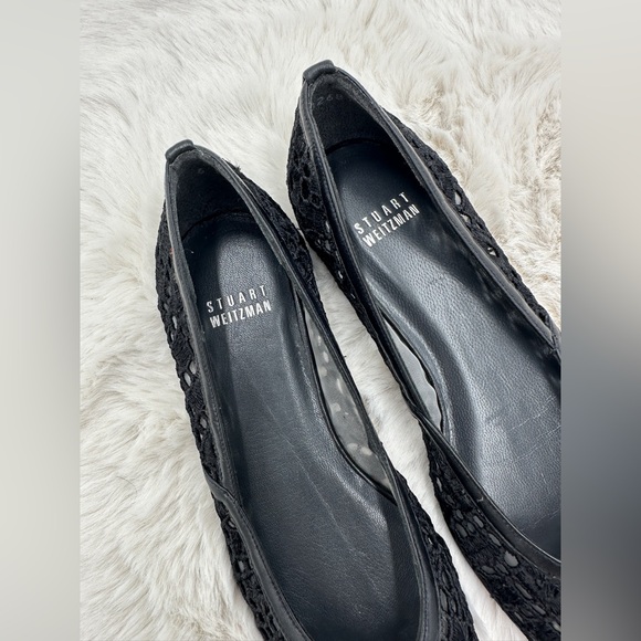 Stuart Weitzman Eyelet dippy lace Ballet Flats size‎ 7 women’s loafers NWT - Picture 6 of 10
